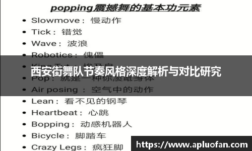 西安街舞队节奏风格深度解析与对比研究